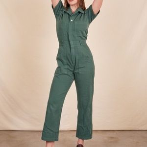 Big Bud Press SHORT SLEEVE JUMPSUIT -  EMERALD GREEN